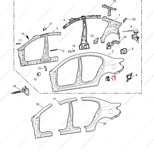 MG Fender Bracket OEM 10382577SEPP FOR  MG350 MG5