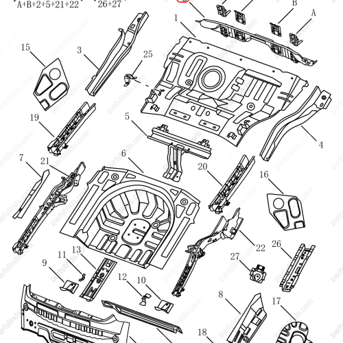 GEELY Floor beam OEM 5015012600C15 / 101203746301C15 FOR  Emgrand GT