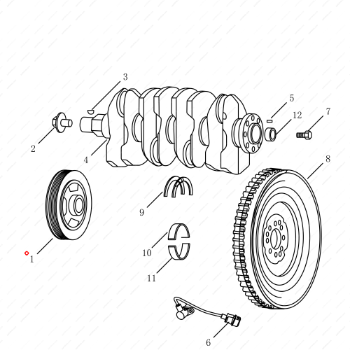 GEELY Crankshaft pulley OEM 1136000072 FOR  Emgrand