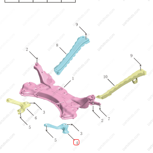 GEELY Front axle bracket OEM 1014012780 FOR  Emgrand X7 Sport