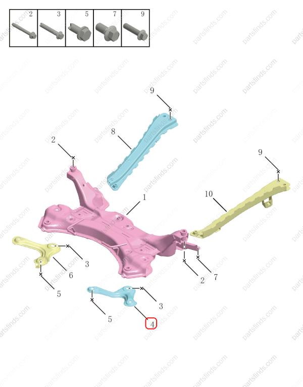 GEELY Front axle bracket OEM 1014012780 FOR Emgrand X7 Sport