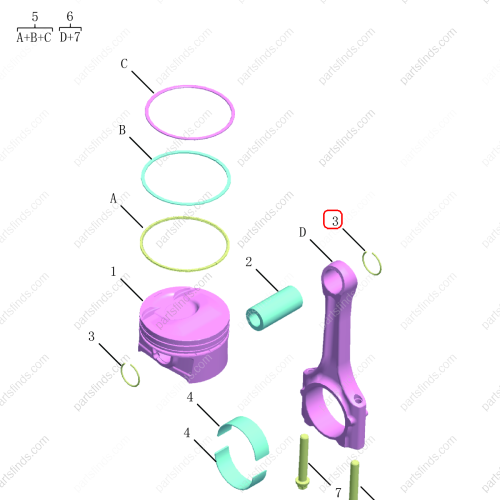 GEELY Piston circlip OEM 1044004700 / 1016053812 FOR  OKAVANGO Emgrand X7 Sport