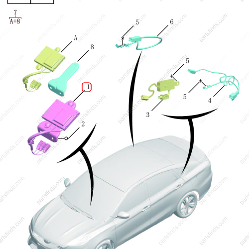 GEELY Navigation antenna OEM 7085019600 / 8889814909 FOR  Binrui