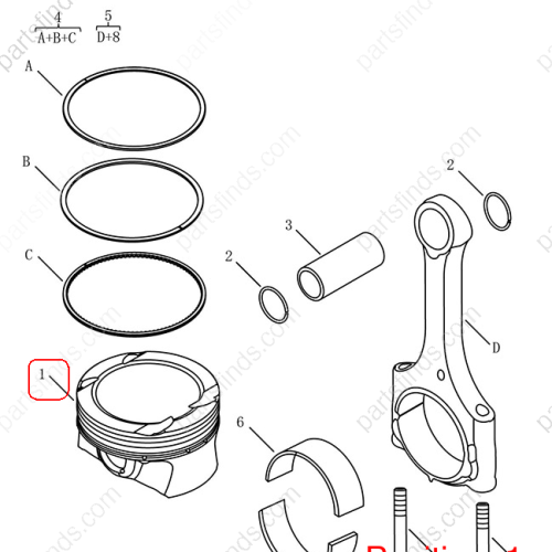 GEELY Piston OEM 1044024200 / 31465668 FOR  Coolray