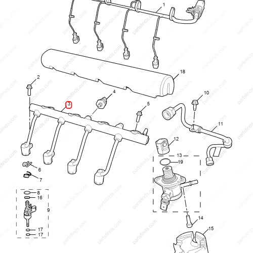 MG Fuel distribution pipe OEM 10811034 FOR  MG5 MG HS MG GT