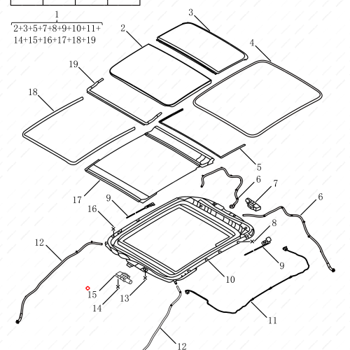 GEELY Sunroof motor OEM 5072033100 / 6600137410 FOR  Coolray