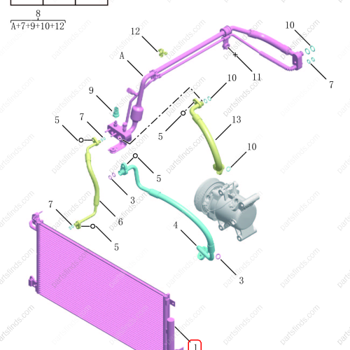 GEELY Condenser OEM 8010052300 / 1016019699 FOR  Binrui