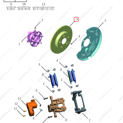 GEELY Brake disc OEM 4050057400 / 6600119803 FOR  OKAVANGO