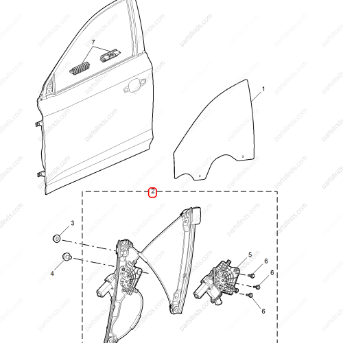 MG Rear Left Door Window Regulator OEM 10760958 FOR  MG5