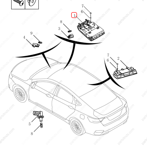 GEELY Reading light OEM 7063019000517 / 101806427001517 FOR  Emgrand GT