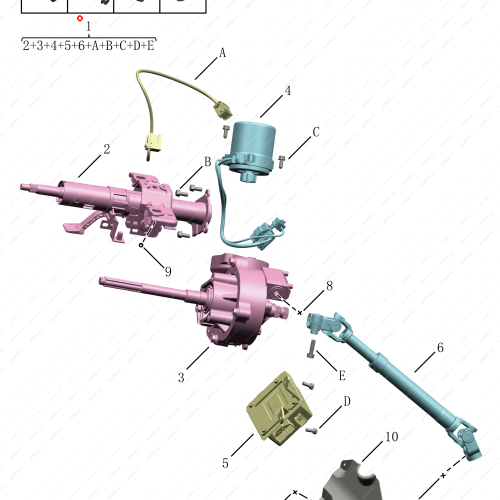 GEELY Steering column OEM 6600076977 FOR  Emgrand X7 Sport