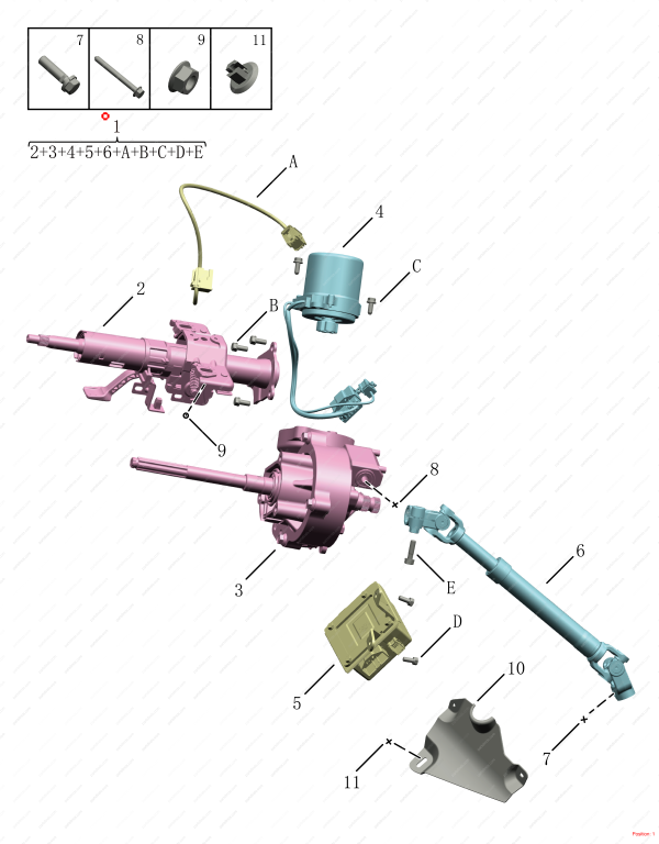 GEELY Steering column OEM 6600076977 FOR Emgrand X7 Sport