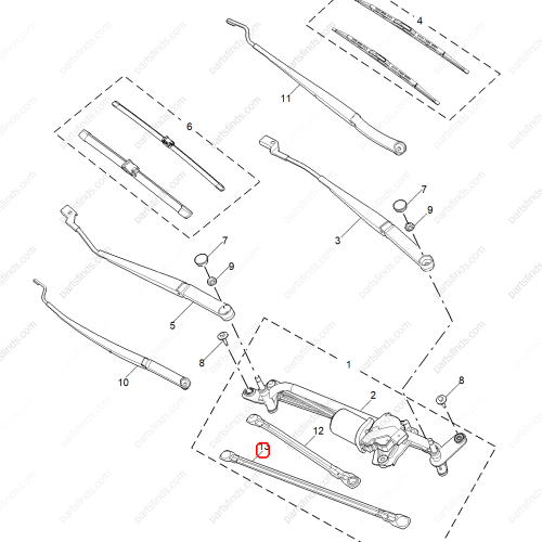 MG Wiper linkage OEM 11677008 FOR  MG5 MG GT