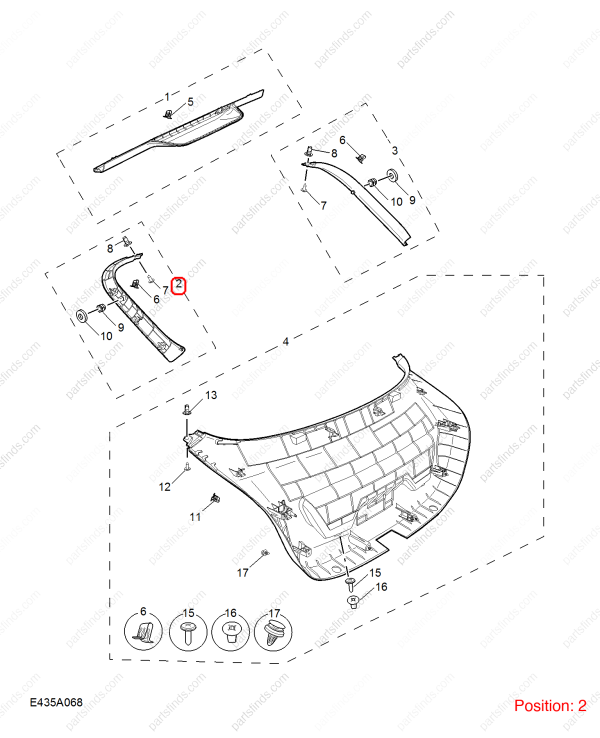 MG Tailgate trim panel OEM 10160006 FOR MG6