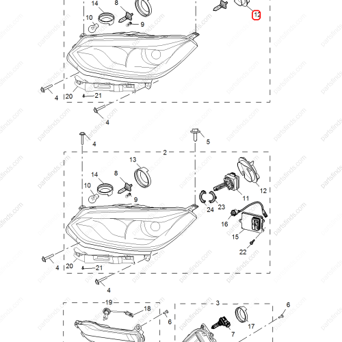 MG Front headlight back cover OEM 10144121 FOR  MG GS