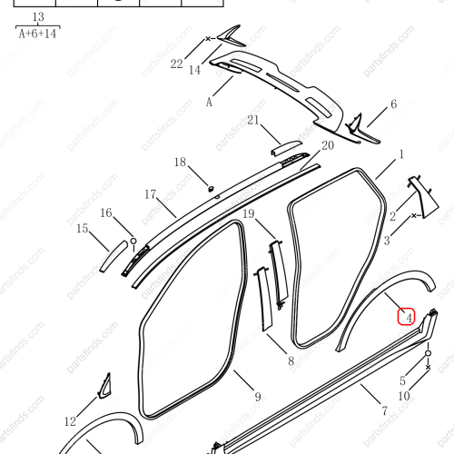 GEELY Wheel eyebrow OEM 6073056400 / 6600004715 FOR  Coolray