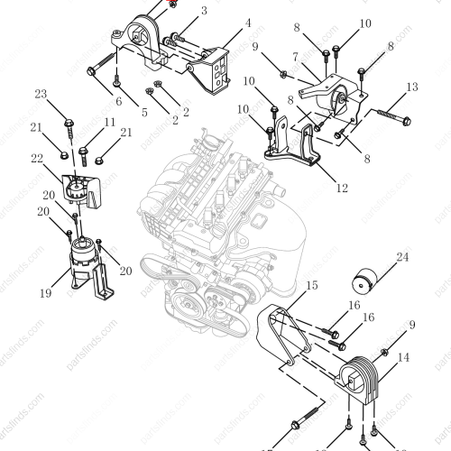 GEELY Engine mount OEM 1077006500 / 1066030049 FOR  Emgrand GT