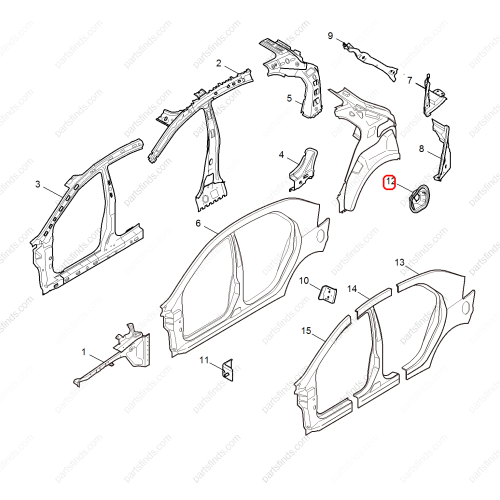 MG Fuel tank cap base OEM 10088043 FOR  MG5