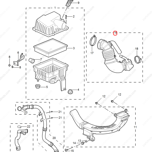 MG Air Intake Hose OEM 10230002 FOR  MG ZS