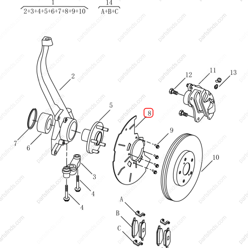 GEELY Brake shield OEM 4048001200 / 1064030433 FOR  Emgrand GT