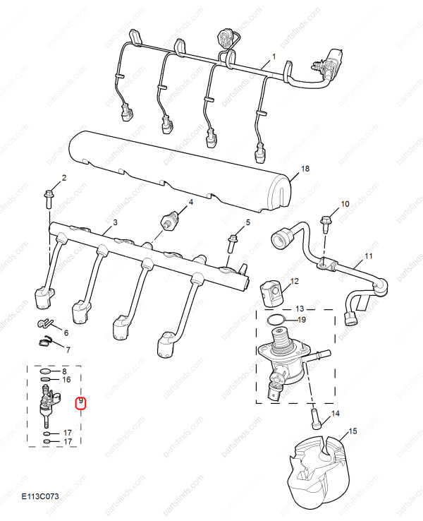 MG Fuel injector OEM 10064545 FOR  MG5 MG HS MG GT