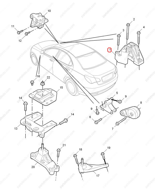 MG Engine mount OEM 30000250 FOR  MG550 MG6