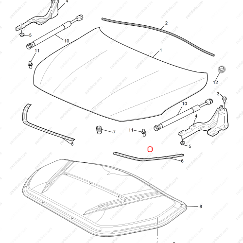 MG Hood heat insulation cotton OEM 11027870 FOR  MG HS