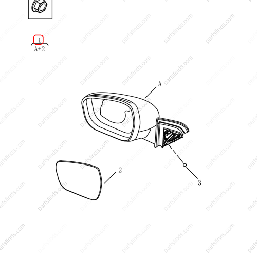 GEELY Reverse mirror assembly OEM 6017006101 / 1018039259 FOR  Emgrand X7 Sport