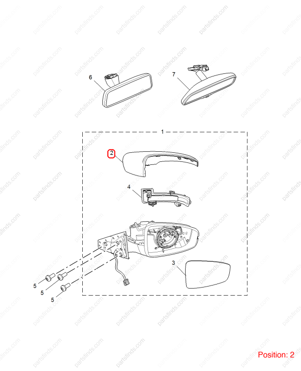 MG Rearview mirror cover OEM 10393194SPRP FOR MG6