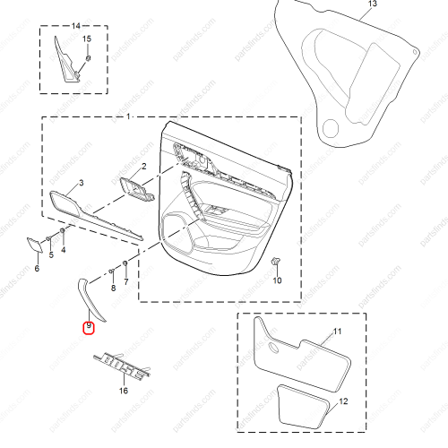 MG Door handle trim OEM 10157817ASH FOR  MG6