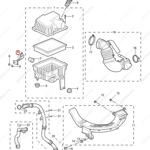 MG Air Filter Housing Bracket OEM 10276045 FOR  MG ZS