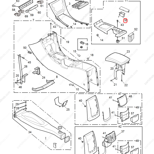 MG Ashtray OEM 30001837 FOR  MG550 MG6