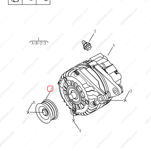 GEELY Generator Pulley OEM 2040000200 / 1016013345 FOR  EC7 Emgrand