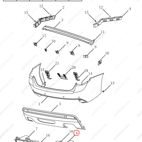 GEELY Rear exhaust pipe cover OEM 6044004300 / 1068030651 FOR  Emgrand GT