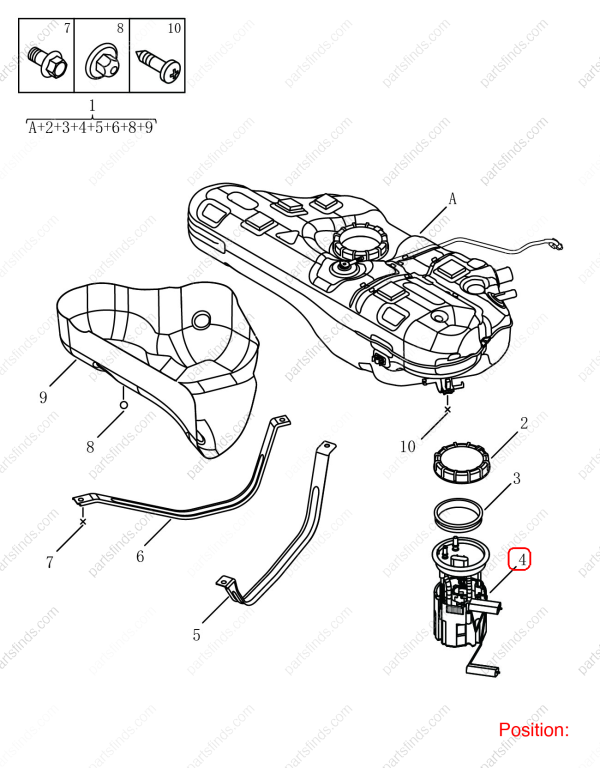 GEELY Fuel pump assembly OEM 2010026500 / 6600001614 FOR Coolray