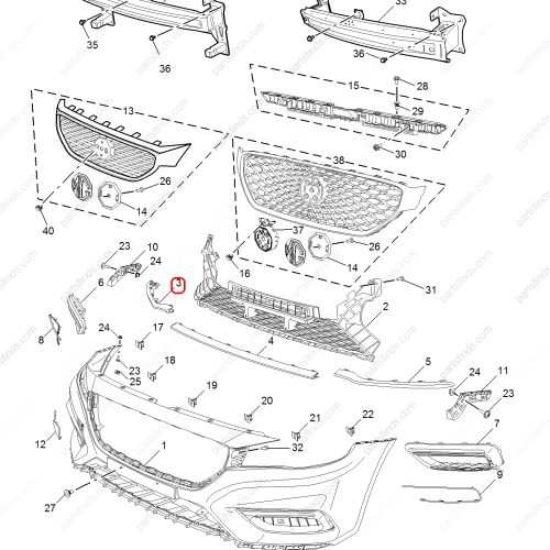 MG Bumper Trim OEM 10381078SPRP FOR  MG6