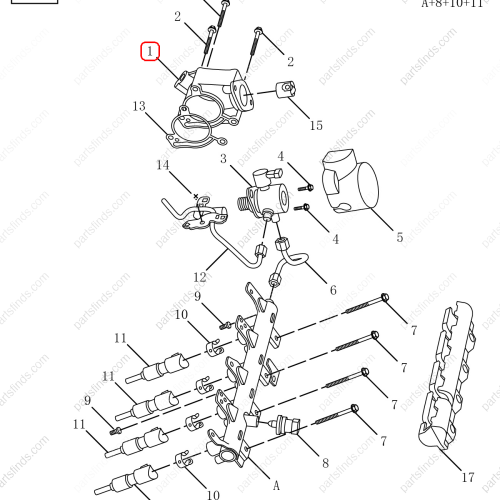 GEELY High-pressure fuel pump bracket OEM 2022001100 / 1016053997 FOR  Emgrand X7 Sport