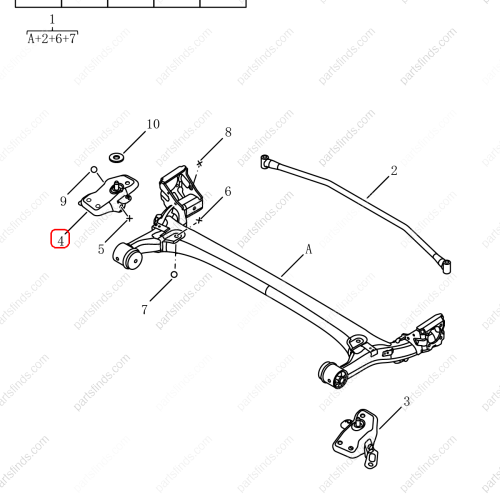 GEELY Rear axle bracket OEM 4086027400 / 1014029073 FOR  Binrui