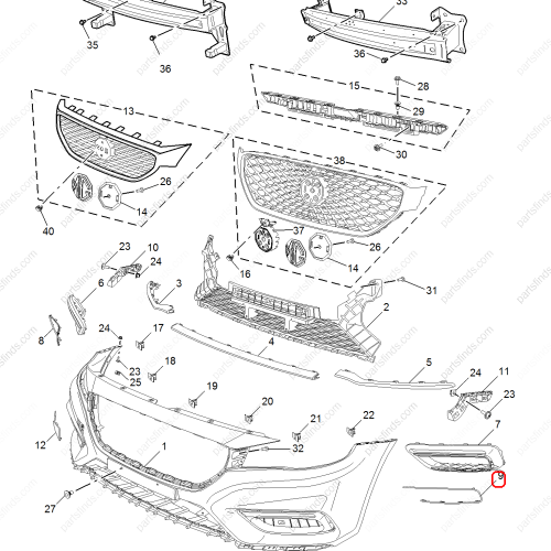 MG Grille Air Intake OEM 10738713 FOR  MG6