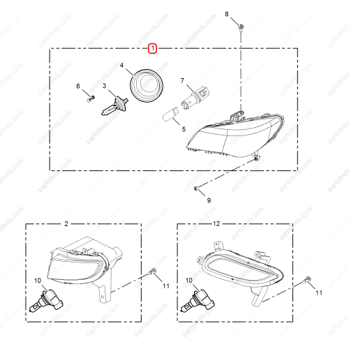 MG Headlight OEM 10106282 FOR  MG350