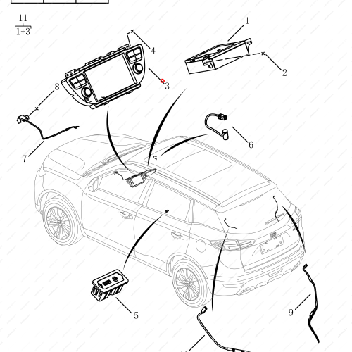 GEELY Monitor OEM 7079002900668 / 101702721101668 FOR  Emgrand X7 Sport