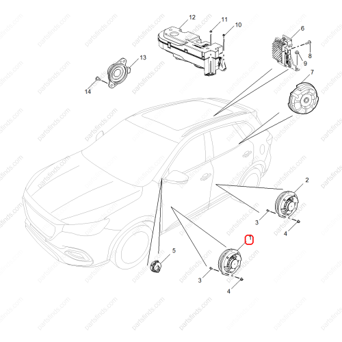 MG Door speaker OEM 10523532 FOR  MG HS