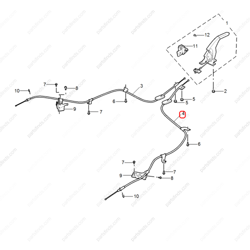 MG Parking Brake Cable OEM 10232684 FOR  MG ZS