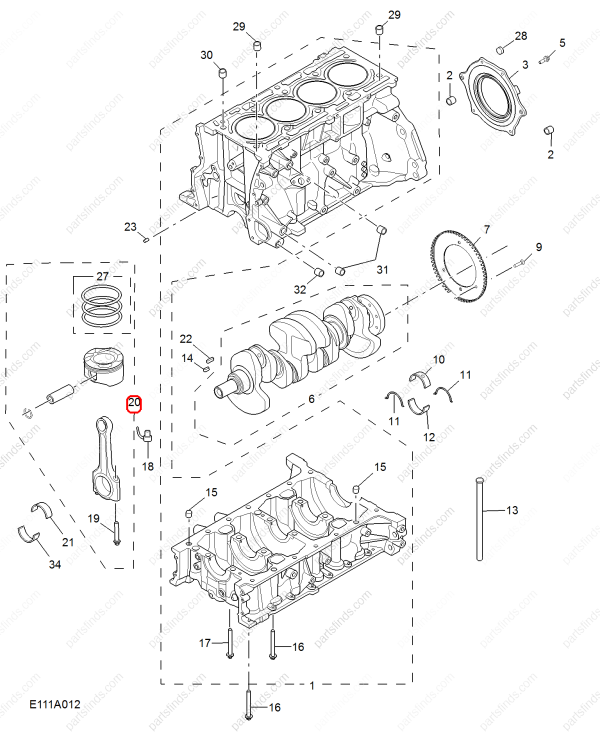 MG Piston OEM 10190671 FOR  RX8 MG HS RX5 MG GS