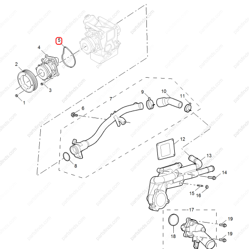 MG Water pump gasket OEM 10192959 FOR  RX8 MG HS RX5 MG GS