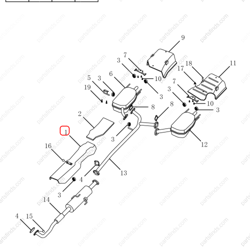 GEELY Three-way catalytic converter heat shield OEM 2056003500 / 1066030110 FOR  Emgrand GT