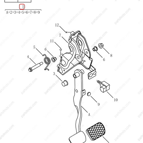 GEELY Brake pedal OEM 4076028100 / 8890592795 FOR  Coolray