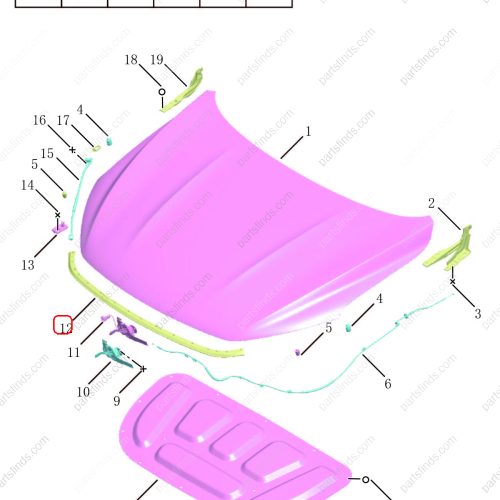 GEELY Hood rubber strip OEM 5032036000 / 1018060086 FOR  Binrui