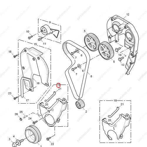 MG Engine Timing Chain Cover Plate OEM LJR104060 FOR  MG550 MG6