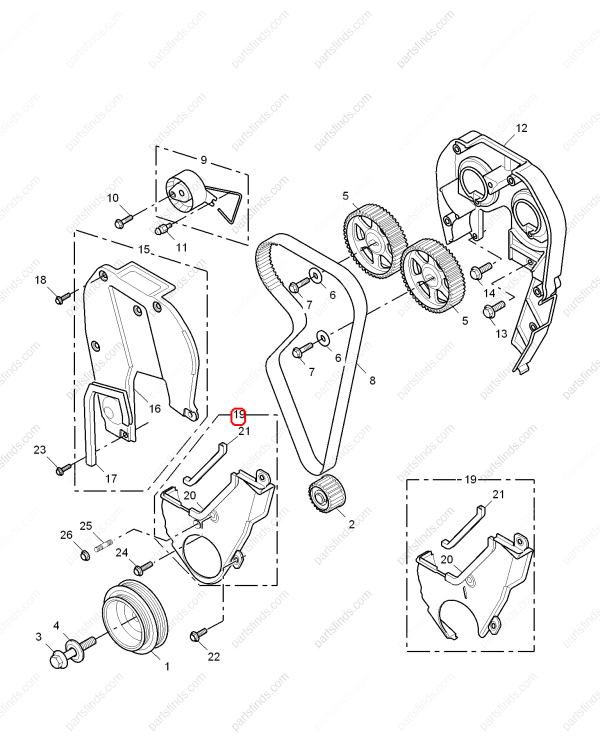 MG Engine Timing Chain Cover Plate OEM LJR104060 FOR  MG550 MG6